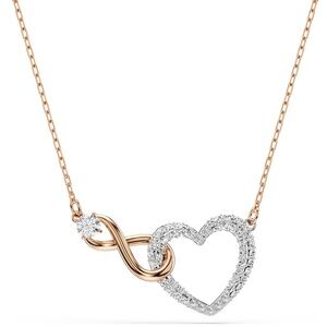 Swarovski Hyperbola Infinity & Heart Mixed Metal Necklace NIB Retails:$159